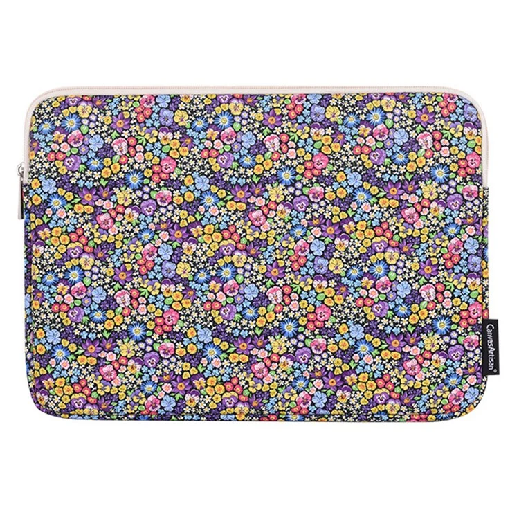 CANVASARTISAN H77-01 Flower Pattern Waterproof Laptop Bag Protective Case - 12-inch