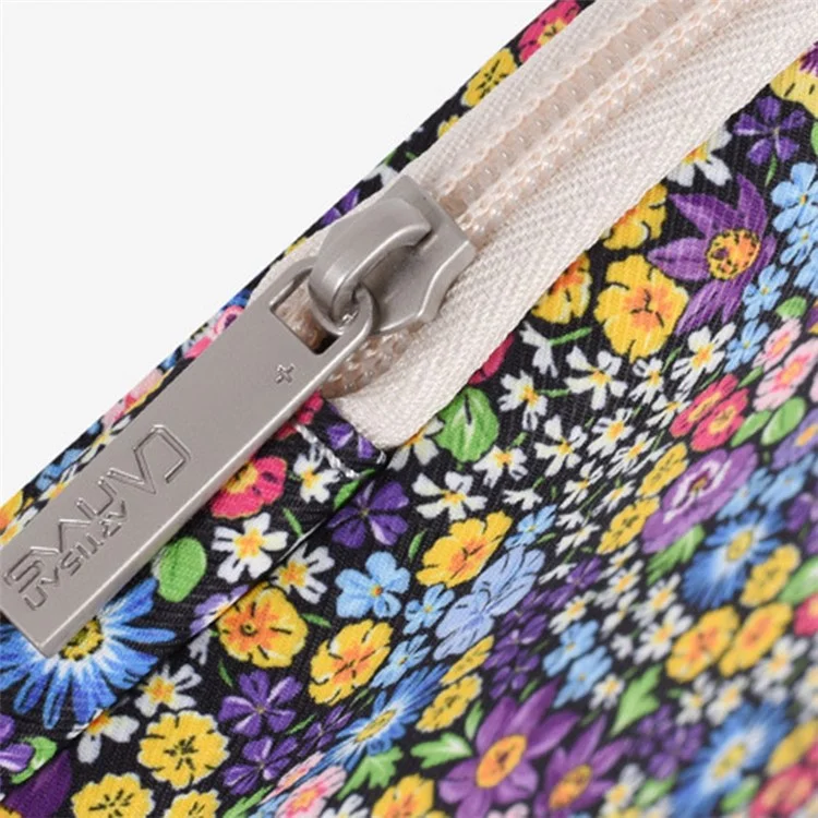 CANVASARTISAN H77-01 Flower Pattern Waterproof Laptop Bag Protective Case - 12-inch
