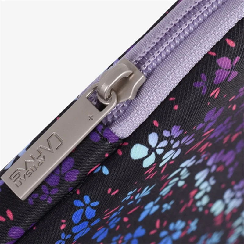 CANVASARTISAN H75-01 Laptop Bag Colorful Flower Pattern Notebook Zip Pouch - 15-inch
