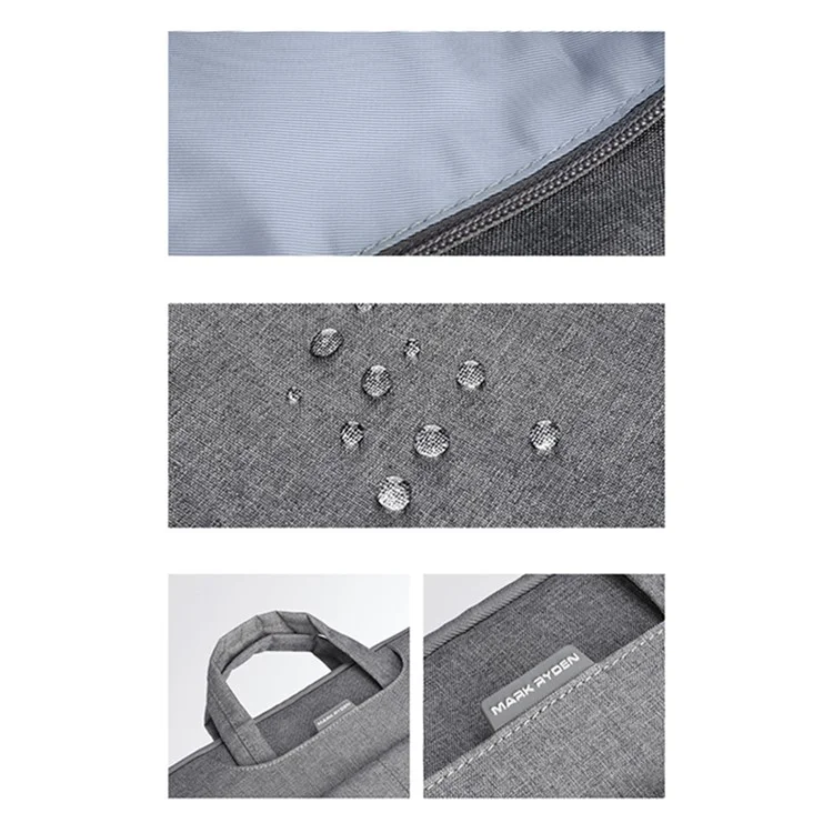 MARK RYDEN MR98 Portable Sleeve Case for 15.6-inch Laptops Polyester Carrying Bag - Grey