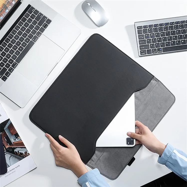 MARK RYDEN MR67 Portable Carrying Bag for 15.4-inch Ultrabook Slim PU Sleeve Case - Black