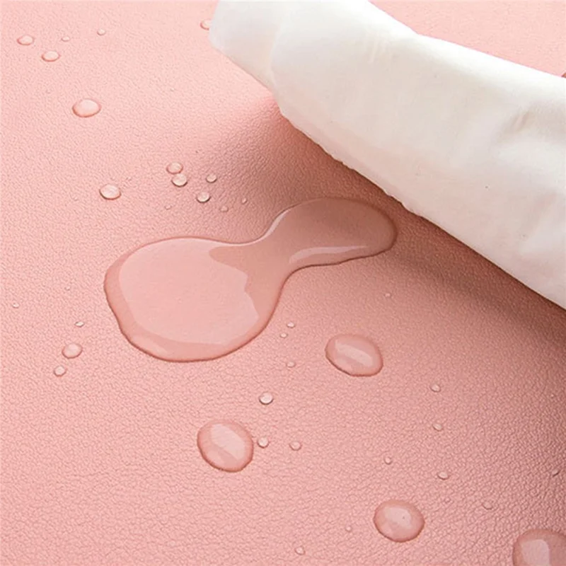 14-inch Waterproof PU Leather Laptop Bag Shockproof Notebook Carrying Pouch - Pink