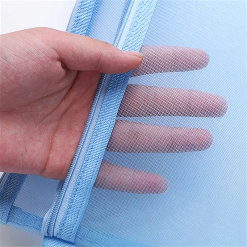 HE CHOOSES D045 A4 File Bag Nylon Document Stationery Zipper Storage Pouch - Blue