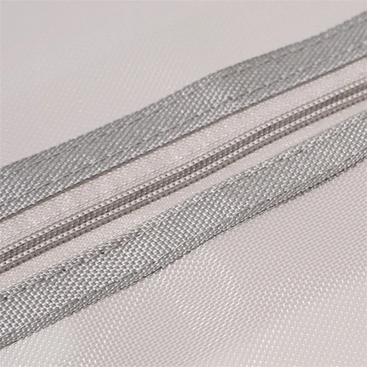 HE CHOOSES D053 Three-Dimensional Square Mesh Storage Bag Pencil Case, Size XL - Grey