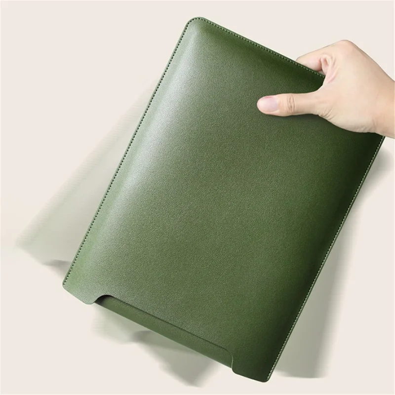 13-inch PU Leather Laptop Bag Ultra-thin Vertical Notebook Sleeve - Mist Blue