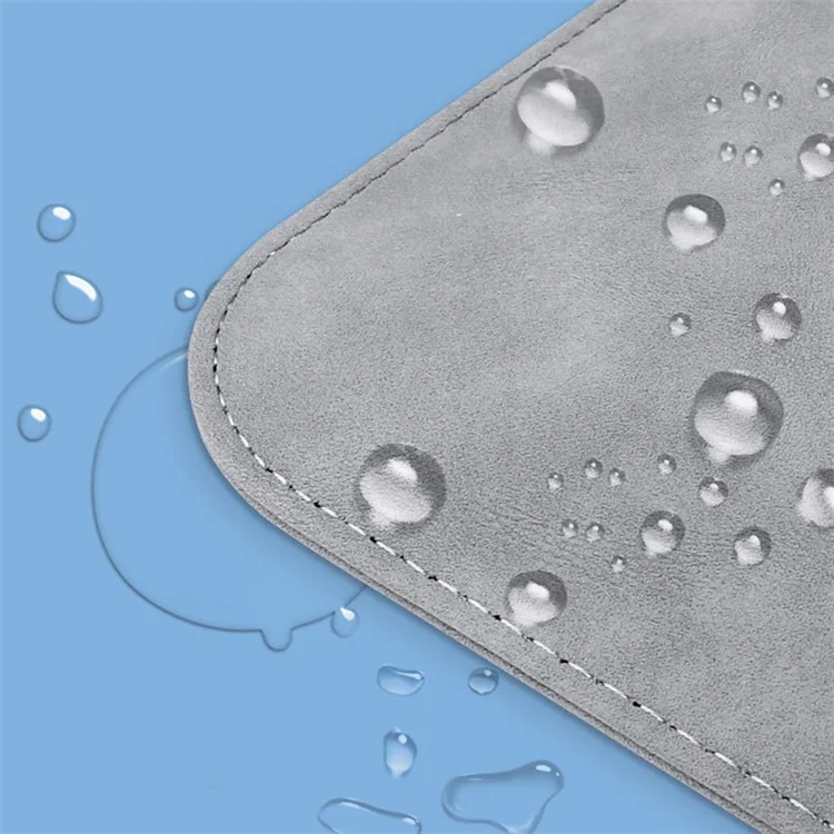 Bolsa de Ordenador Portátil de Piel de PU Ultradelgada Vertical de 13 Pulgadas, a Prueba de Golpes - Gris