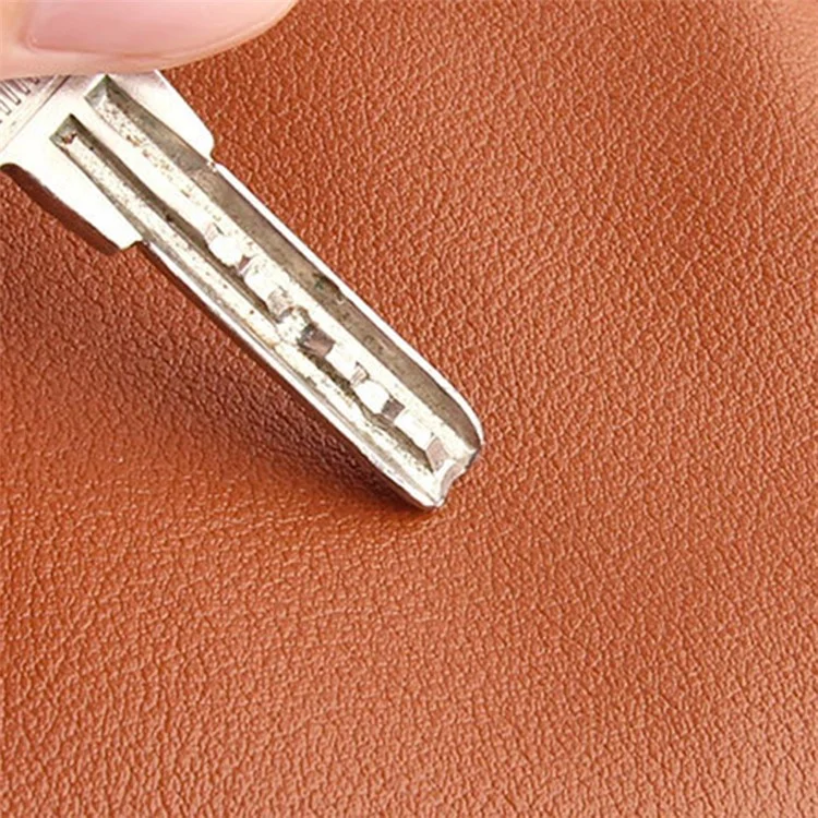 PU Leather Storage Bag Electronic Accessory Organizer with Hand Strap - Brown