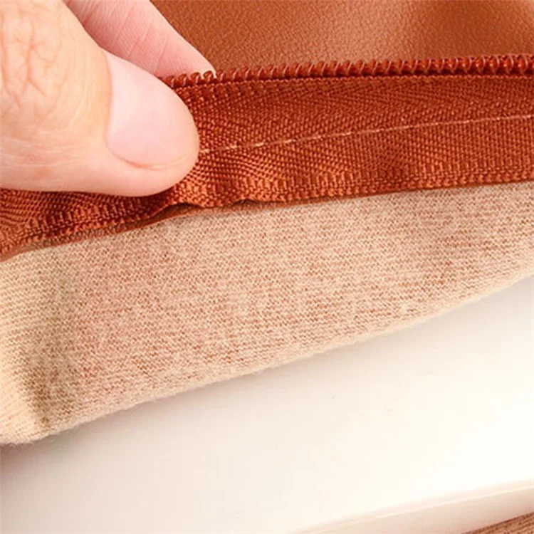 PU Leather Storage Bag Electronic Accessory Organizer with Hand Strap - Brown