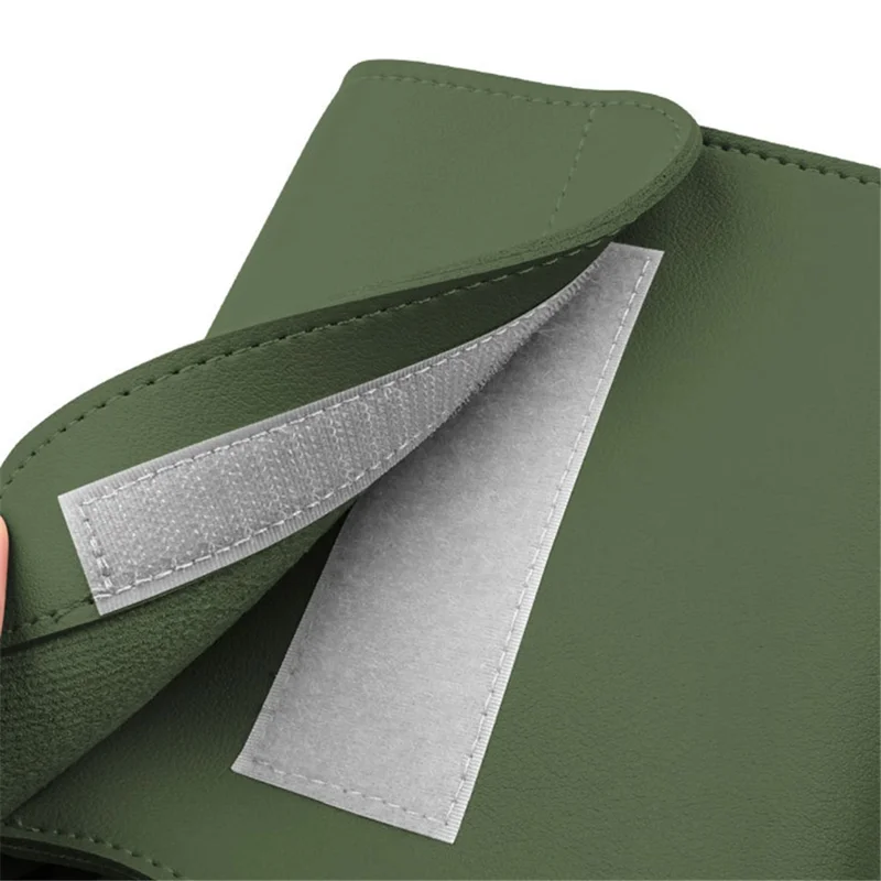 Power Bank Storage Bag Ultra-thin PU Leather Accessories Organizer - Navy Blue