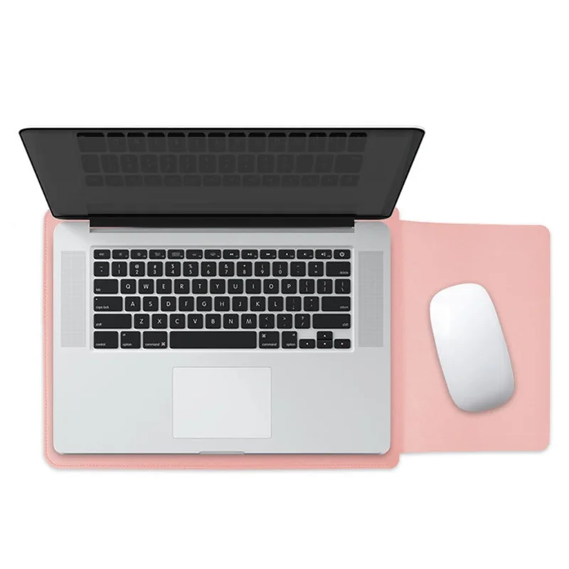 14 inch Laptop Sleeve Ultra-Thin PU Leather Carrying Pouch + Small Bag - Black