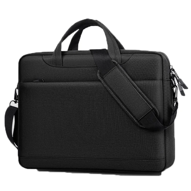 213 17.3" Thicker Airbag Laptop Handbag Polyester Crossbody Shoulder Bag - Black