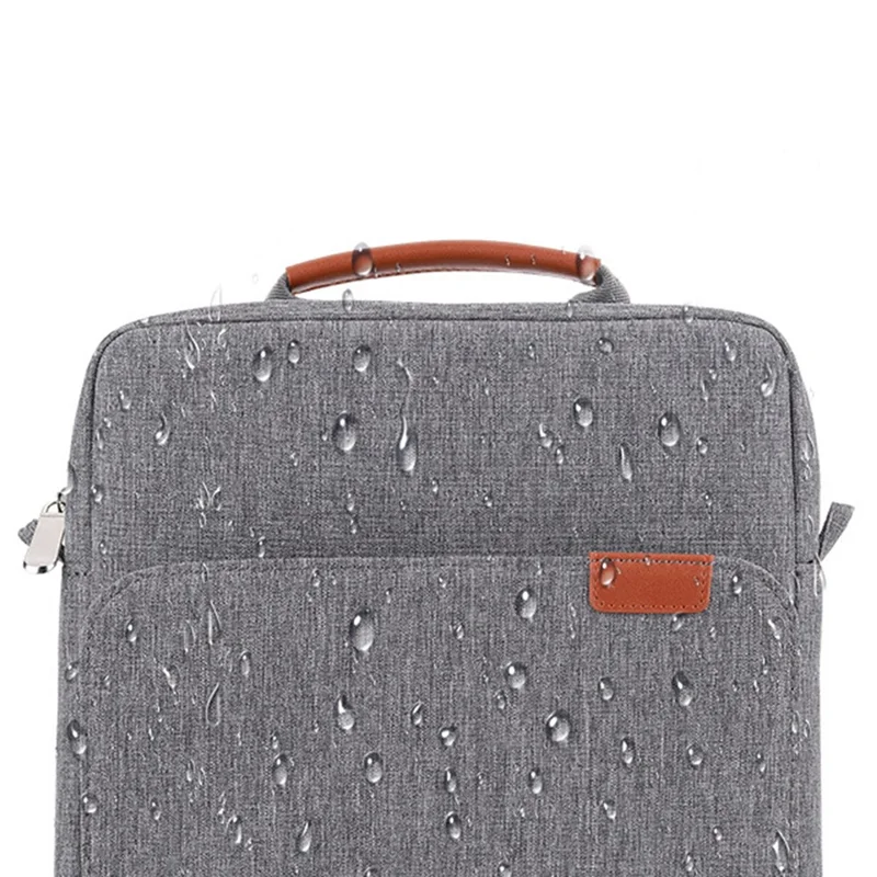 12.9-13.3inch Shockproof Laptop Carrying Bag Polyester Notebook Handbag Crossbody Bag - Black