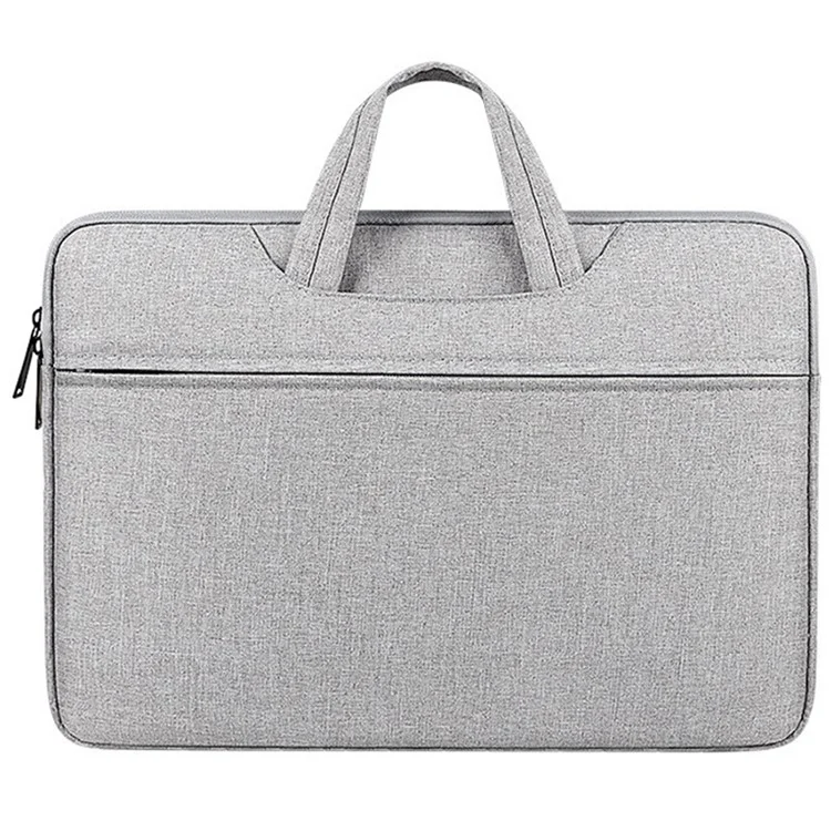 15,6-Zoll-Laptop-Wasserdichte Handtasche Kratzfester Notebook-Tragetasche - Hellgrau