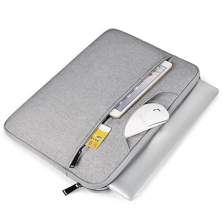 15,6-Zoll-Laptop-Wasserdichte Handtasche Kratzfester Notebook-Tragetasche - Hellgrau