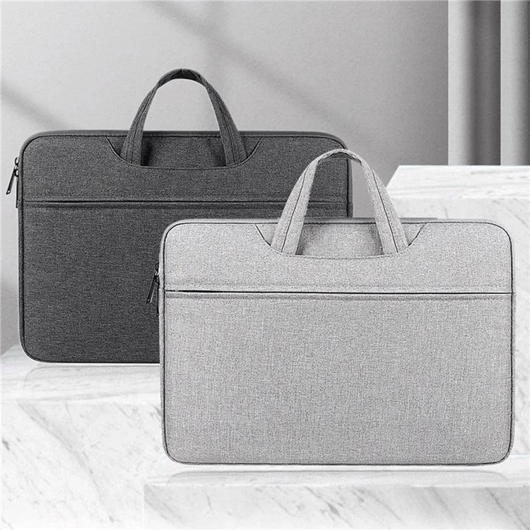 15,6-Zoll-Laptop-Wasserdichte Handtasche Kratzfester Notebook-Tragetasche - Hellgrau