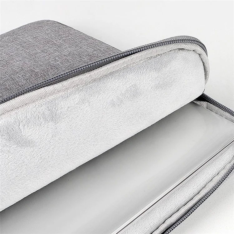13,3-Zoll-Laptop-Polyester-Schutztasche, weich gefüttert, Notebook-Tragetasche - Dunkelgrau