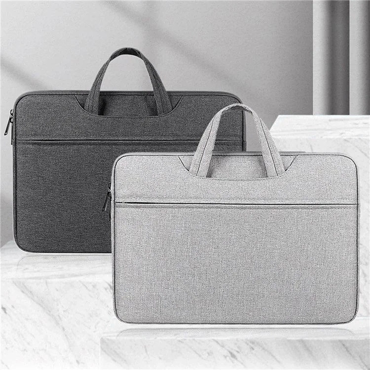 13,3-Zoll-Laptop-Polyester-Schutztasche, weich gefüttert, Notebook-Tragetasche - Dunkelgrau