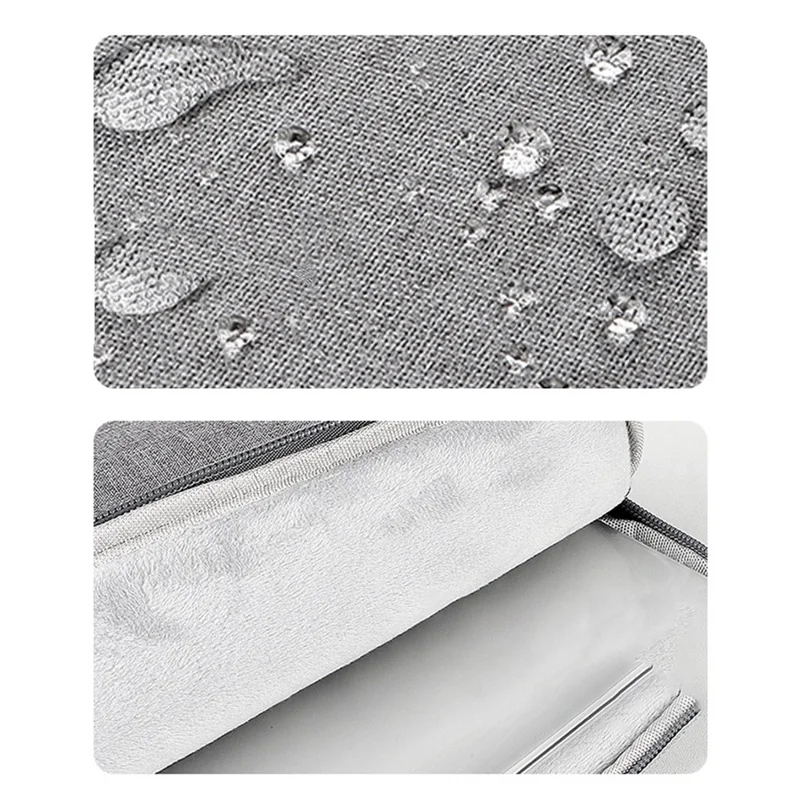 Torebka na laptopa 13,3 cala z poliestru, miękka wyściółka, torba przenośna na notebooka - Jasnoszary