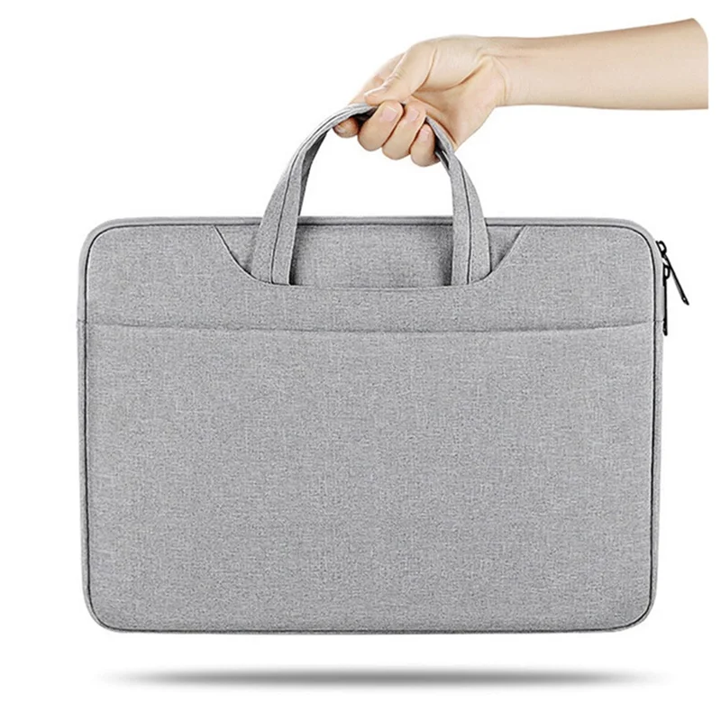 Torebka na laptopa 13,3 cala z poliestru, miękka wyściółka, torba przenośna na notebooka - Jasnoszary