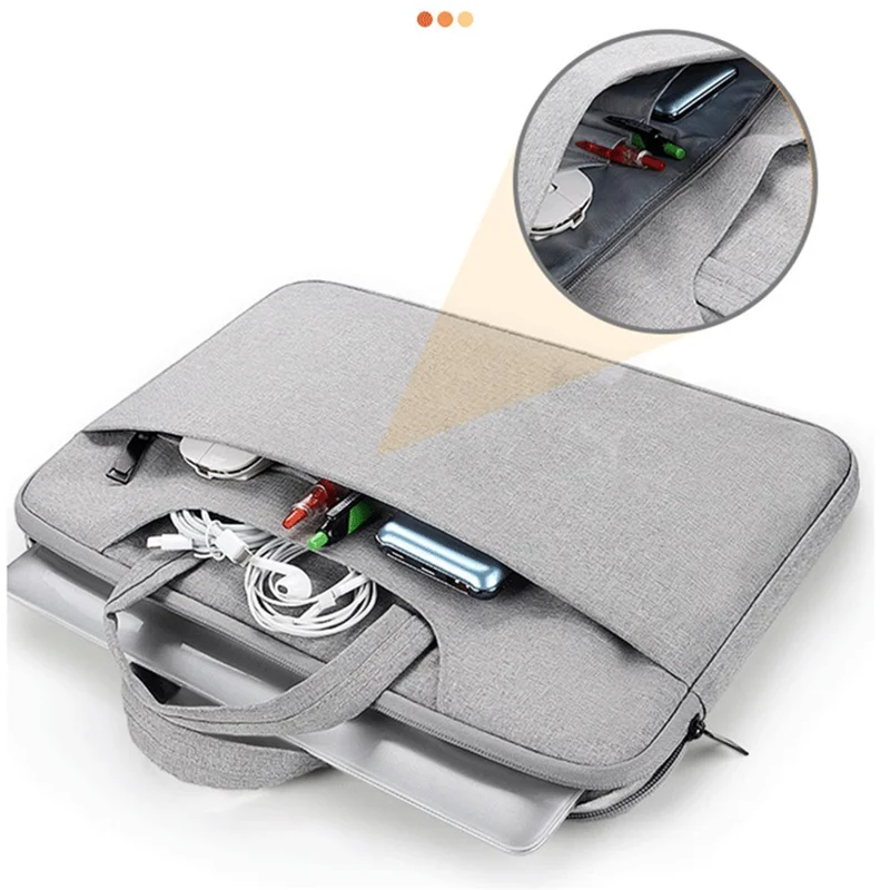 13.3-inch Laptop Polyester Protective Handbag Soft Lining Notebook Carrying Bag - Navy Blue