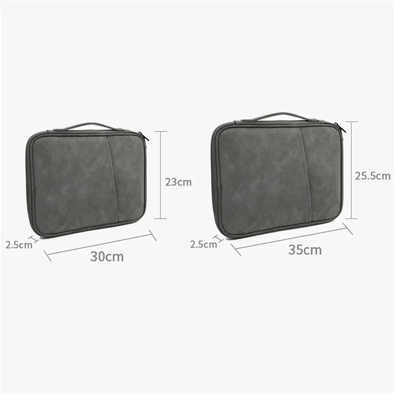 ND13 12.9-13 Inch Laptop Pouch 180 Degree Opening Anti-scratch Tablet Handbag - Dark Blue
