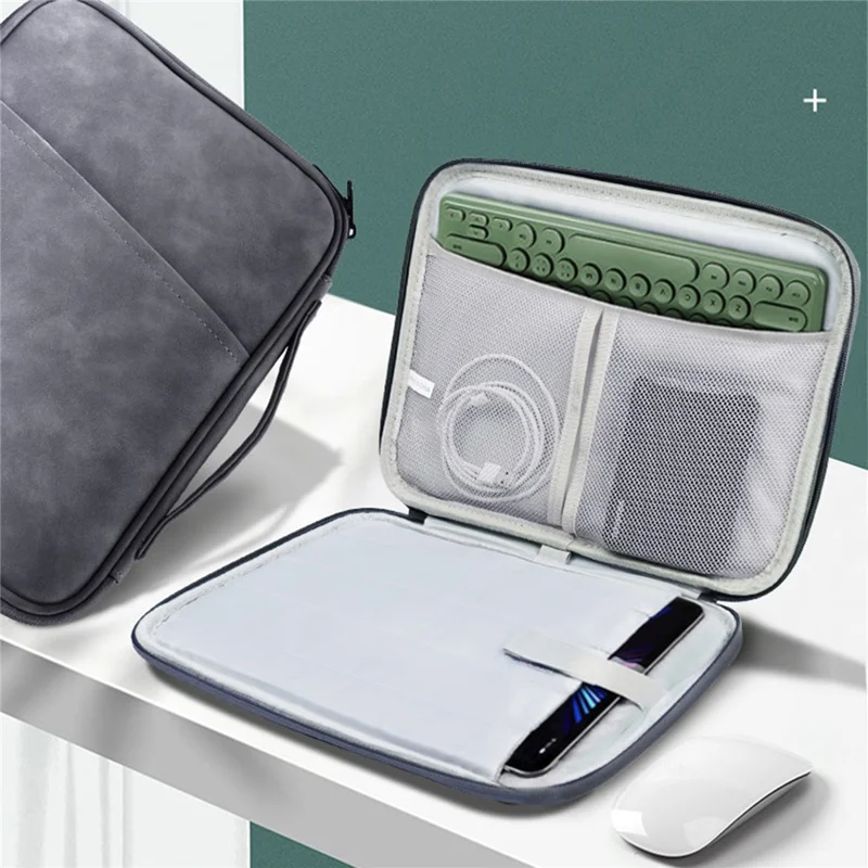 ND13 12.9-13 Inch Laptop Pouch 180 Degree Opening Anti-scratch Tablet Handbag - Dark Blue