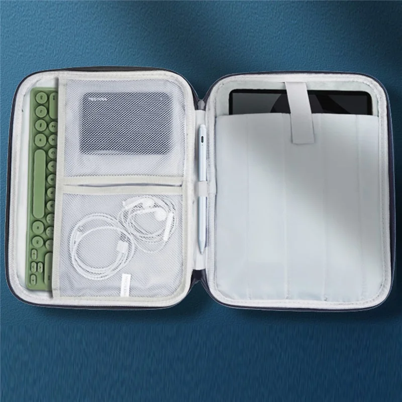 ND13 12.9-13 Inch Laptop Pouch 180 Degree Opening Anti-scratch Tablet Handbag - Dark Blue