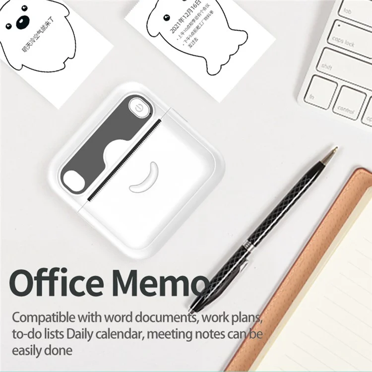 A32 Bluetooth-compatible 5.1 Photo Printer Wireless Office Memo Mini Portable Printer