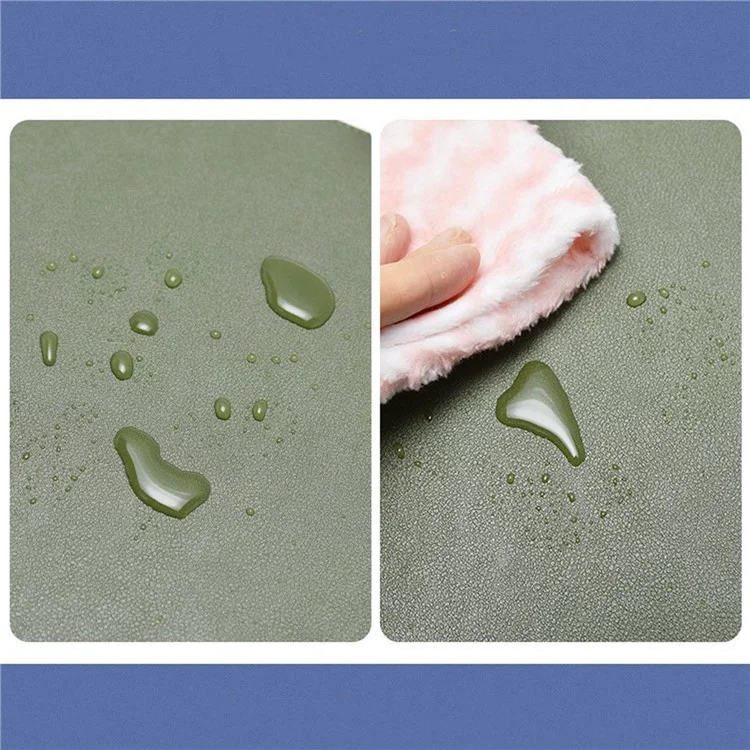 15.4-15.6 inch Notebook Carrying Bag Fold Laptop Stand Slim PU Leather Waterproof Sleeve Case - Army Green