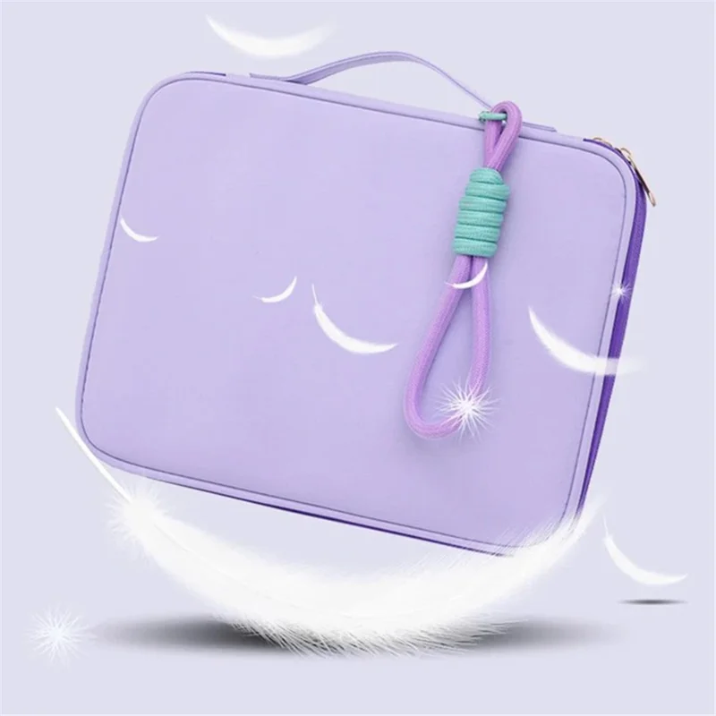 606 15.6 / 16 Inch Laptop Bag Nylon Notebook Computer Handbag with Hanging Ornament - Pink