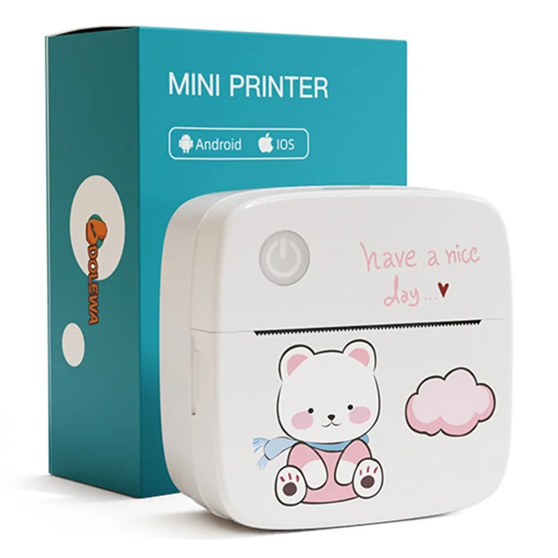 LX-D2 Thermal Inkless Bluetooth-compatible 5.2 Mini Printer for Photos, Notes, Receipt (Standard Version) - Pink
