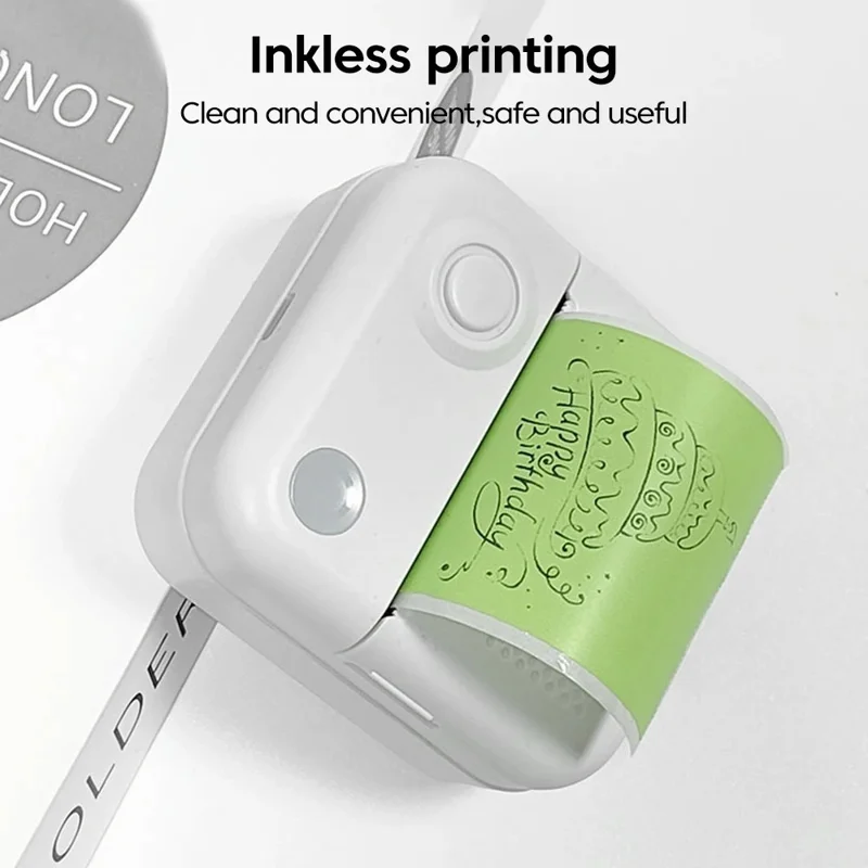 D3 Wireless Portable Printer with Printing Paper for Photos, Labels, Notes - Pink