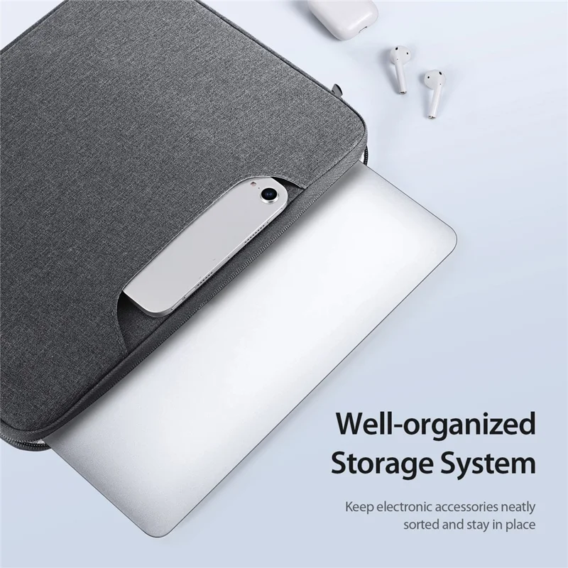 DUX DUCIS LBTB Series 14-15.4 Inch Laptop Handbag Waterproof Notebook Computer Carrying Pouch - Dark Grey