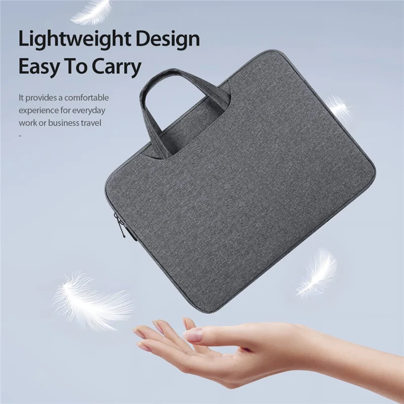 DUX DUCIS LBTB Series 14-15.4 Inch Laptop Handbag Waterproof Notebook Computer Carrying Pouch - Dark Grey