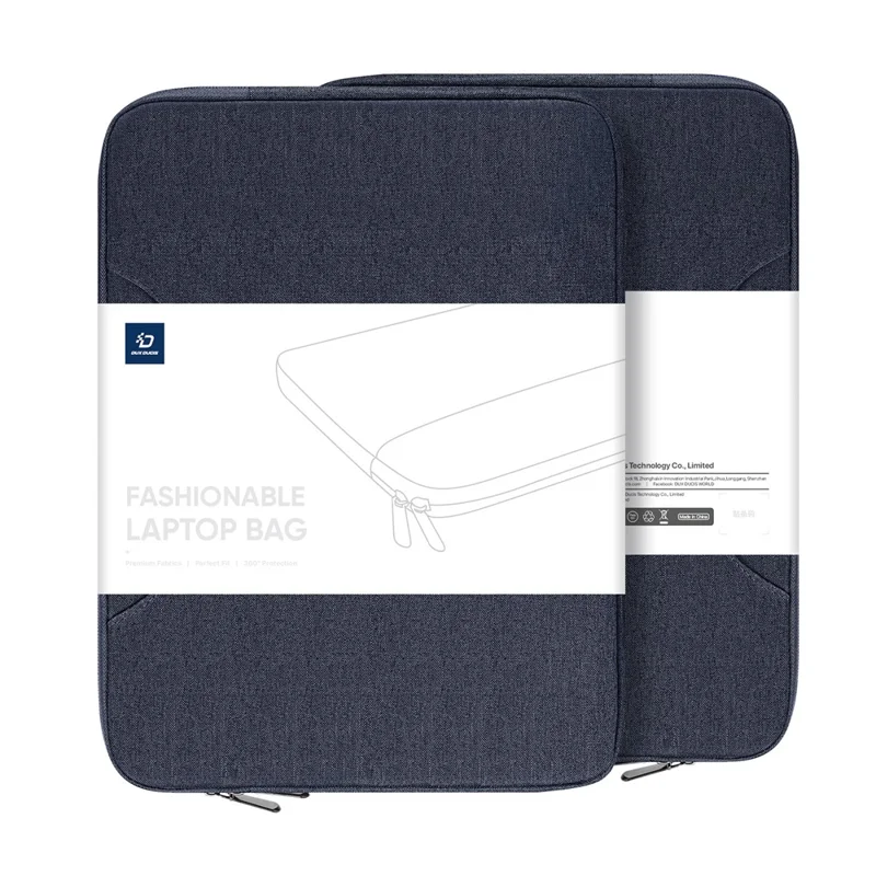 DUX DUCIS LBTB Series 14-15.4 Inch Laptop Handbag Waterproof Notebook Computer Carrying Pouch - Navy Blue