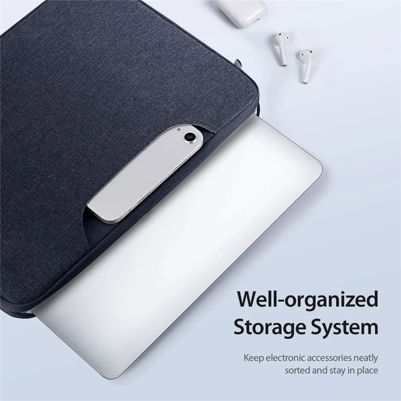 DUX DUCIS LBTB Series 14-15.4 Inch Laptop Handbag Waterproof Notebook Computer Carrying Pouch - Navy Blue