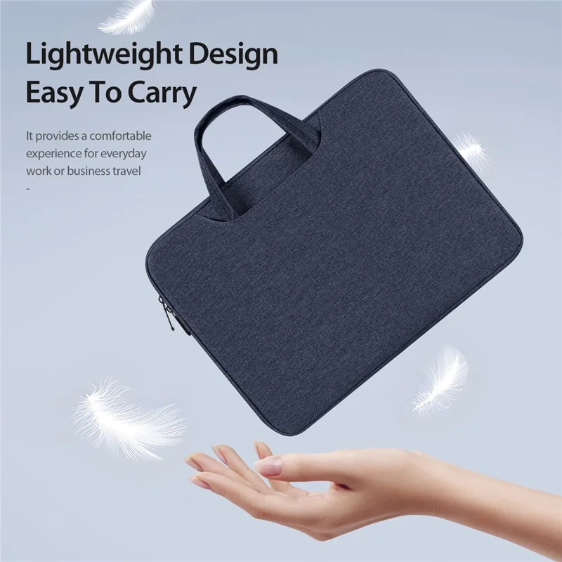 DUX DUCIS LBTB Series 14-15.4 Inch Laptop Handbag Waterproof Notebook Computer Carrying Pouch - Navy Blue