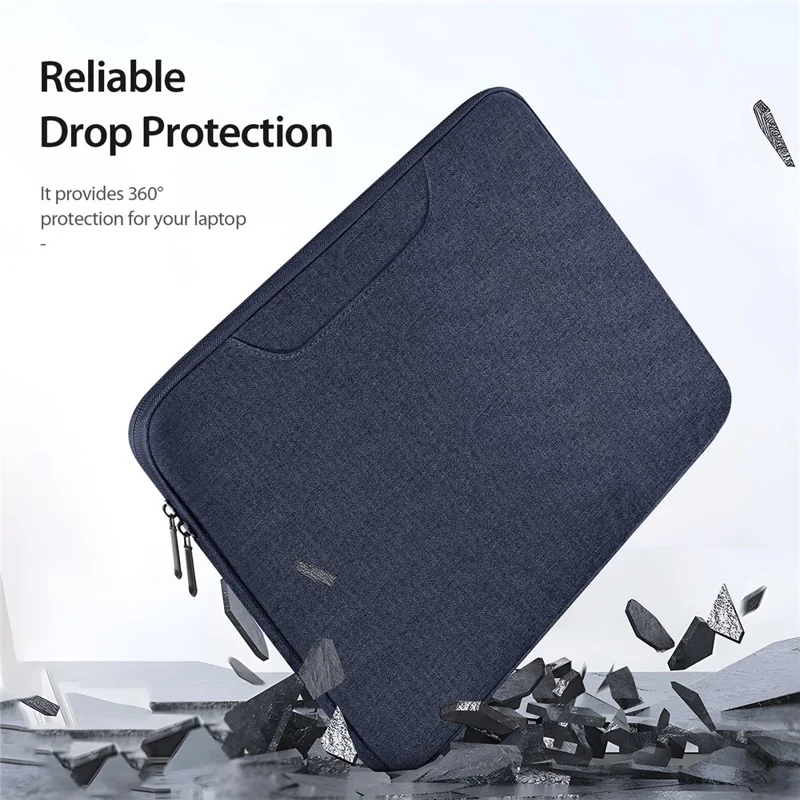 DUX DUCIS LBTB Series 14-15.4 Inch Laptop Handbag Waterproof Notebook Computer Carrying Pouch - Navy Blue