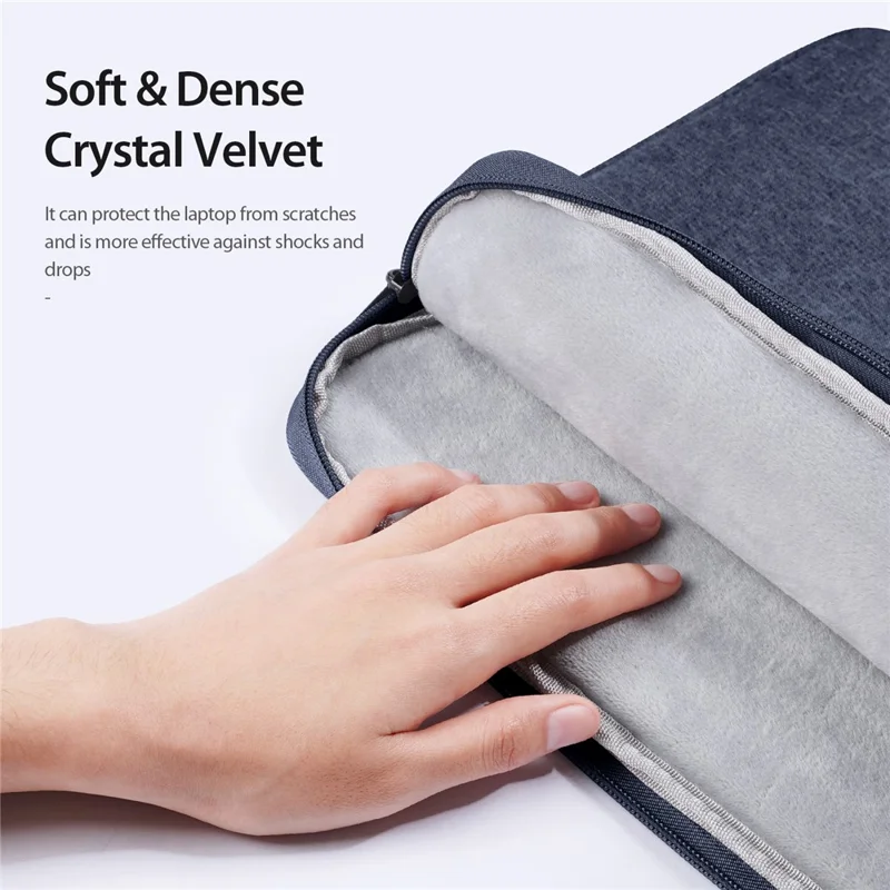DUX DUCIS LBTB Series 14-15.4 Inch Laptop Handbag Waterproof Notebook Computer Carrying Pouch - Navy Blue