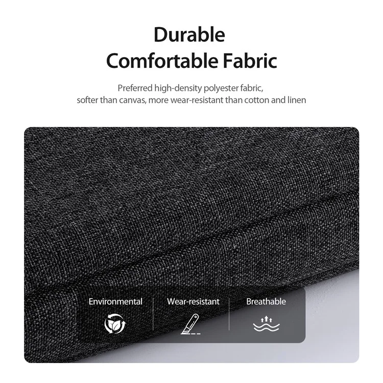 DUX DUCIS LBTB Series 15.5-16 Inch Laptop Bag Water-Repellent Polyester Fabric Computer Carrying Case - Black