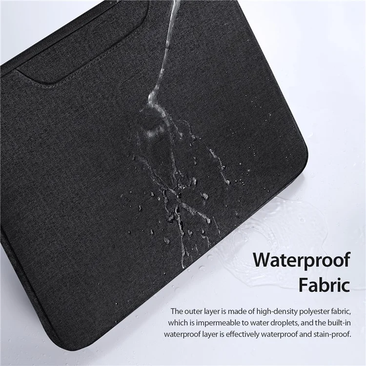 DUX DUCIS LBTB Series 15.5-16 Inch Laptop Bag Water-Repellent Polyester Fabric Computer Carrying Case - Black