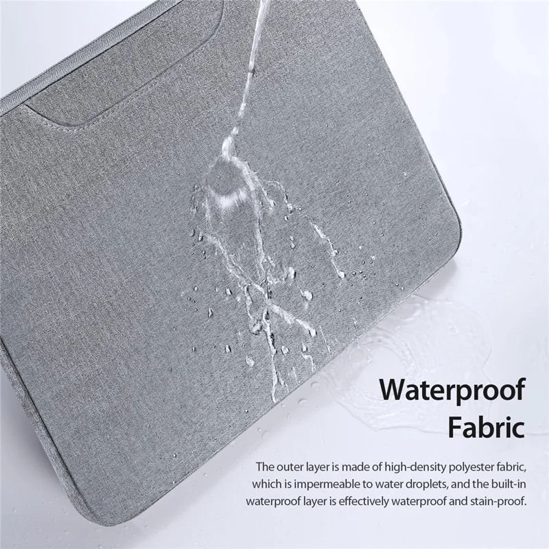 DUX DUCIS LBTB Series 15.5-16 Inch Laptop Bag Water-Repellent Polyester Fabric Computer Carrying Case - Light Grey