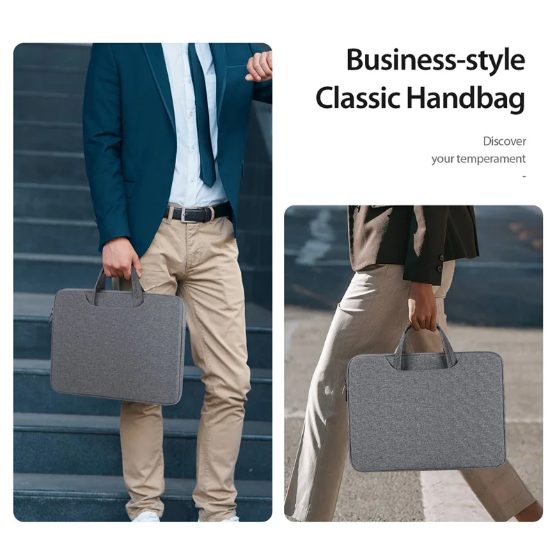 DUX DUCIS LBTB Series Laptop Storage Bag Shockproof Carrying Handbag for 13-13.9 inch Notebooks - Dark Grey
