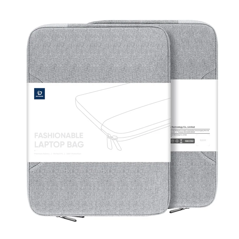 DUX DUCIS LBTB Series Laptop Storage Bag Shockproof Carrying Handbag for 13-13.9 inch Notebooks - Light Grey