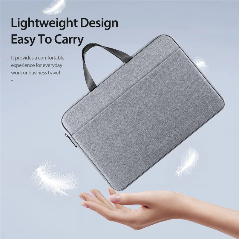 DUX DUCIS LBTA Series 13-13.9 Inch Laptop Bag Horizontal Notebook Carrying Handbag - Light Grey