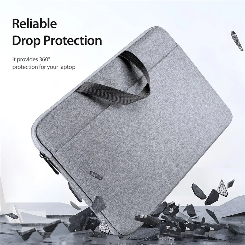 DUX DUCIS LBTA Series 13-13.9 Inch Laptop Bag Horizontal Notebook Carrying Handbag - Light Grey