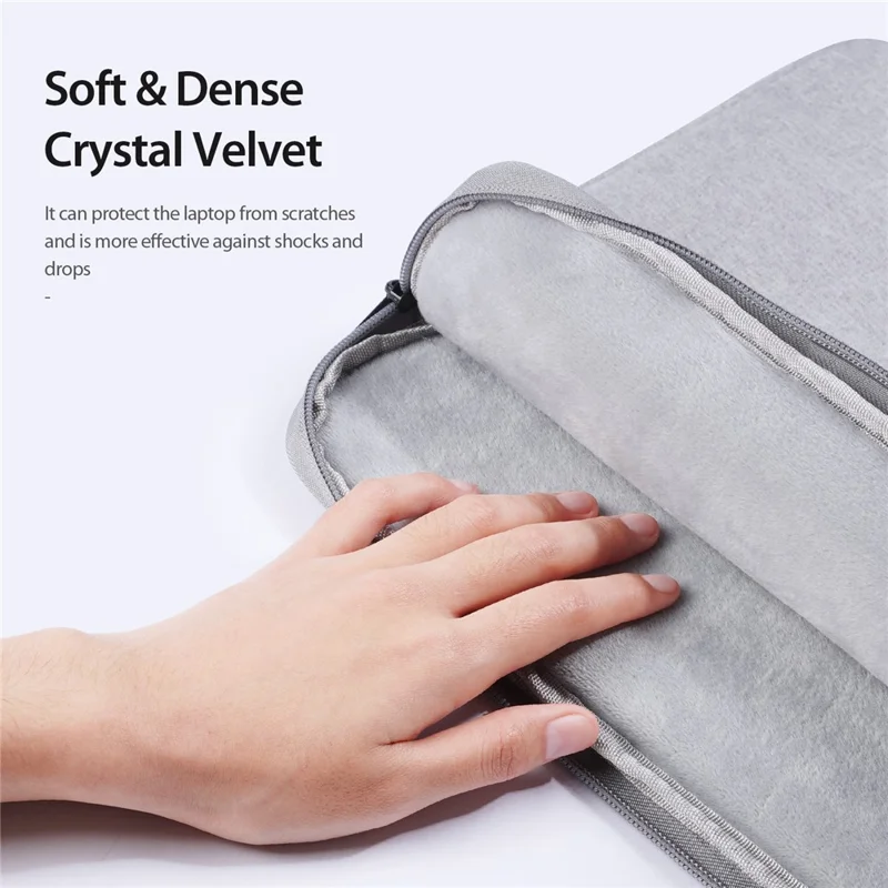 DUX DUCIS LBTA Series 13-13.9 Inch Laptop Bag Horizontal Notebook Carrying Handbag - Light Grey