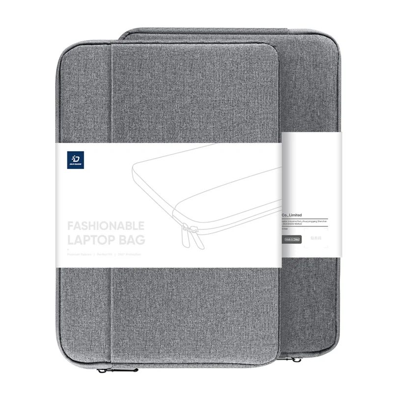 DUX DUCIS LBTA Series 14-15.4 Inch Horizontal Laptop Bag Waterproof Notebook Handbag - Dark Grey