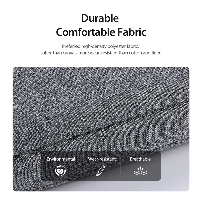 DUX DUCIS LBTA Series 14-15.4 Inch Horizontal Laptop Bag Waterproof Notebook Handbag - Dark Grey