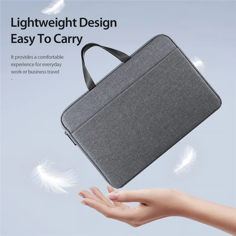 DUX DUCIS LBTA Series 14-15.4 Inch Horizontal Laptop Bag Waterproof Notebook Handbag - Dark Grey